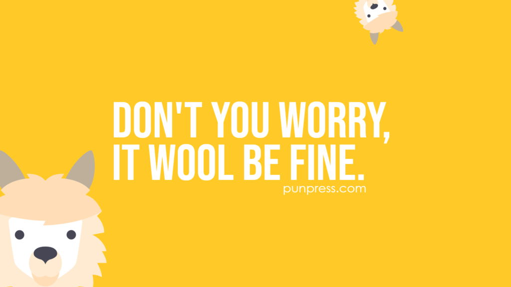 don't you worry, it wool be fine - llama puns
