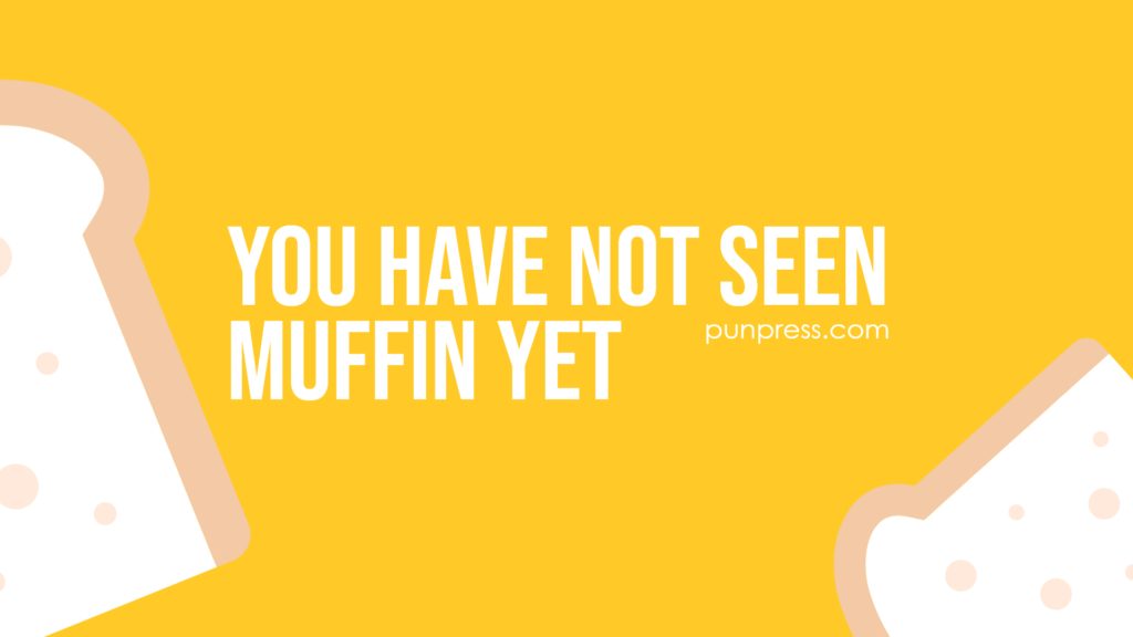 you have not seen muffin yet - bread puns