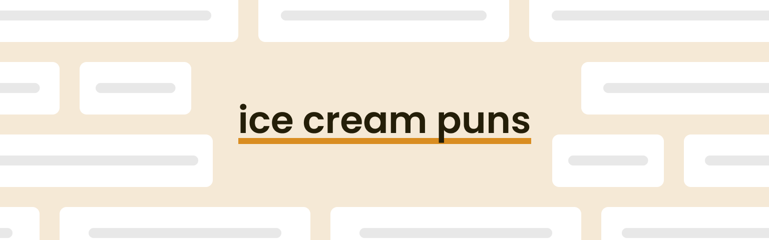 ice cream puns