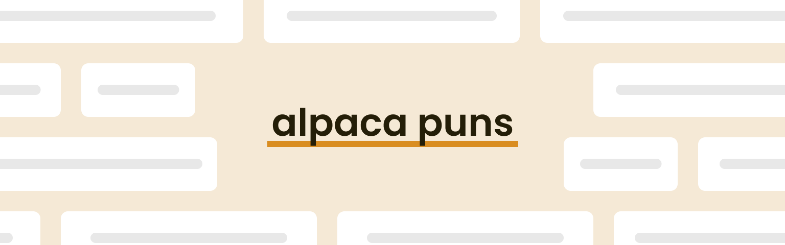 alpaca puns