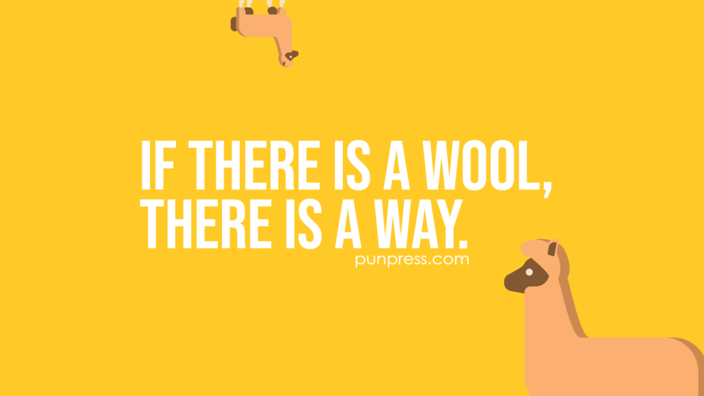 if there is a wool, there is a way - alpaca puns