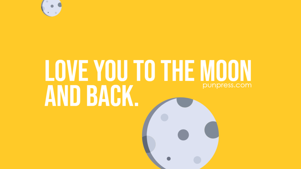 love you to the moon and back - moon puns