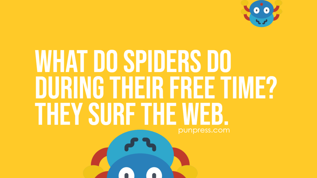 what do spiders do during their free time? they surf the web - spider puns
