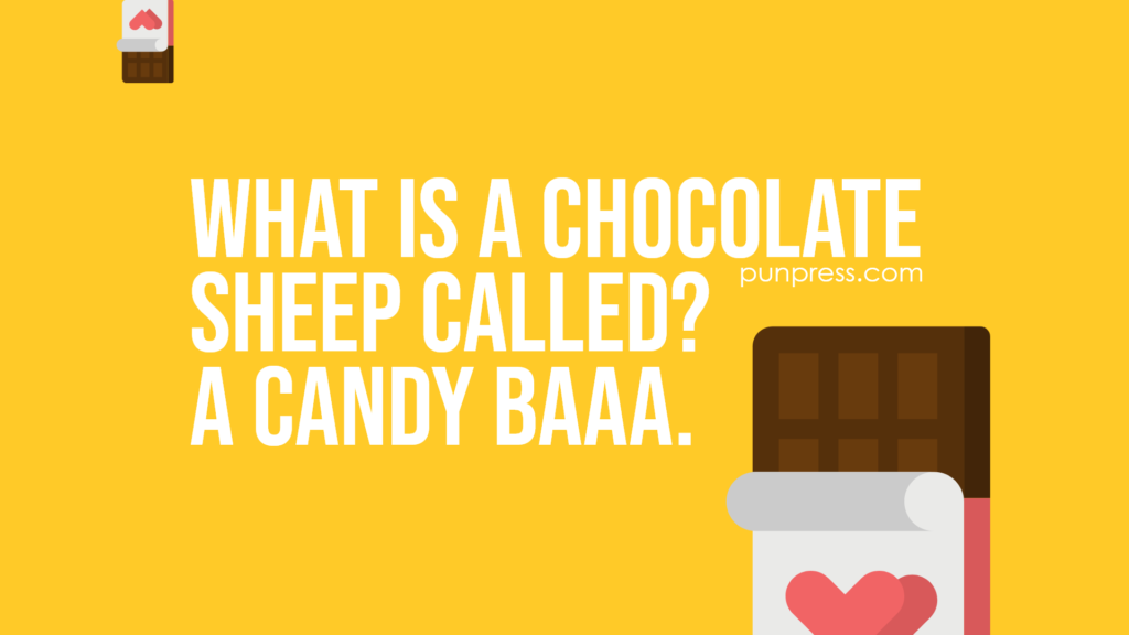 what is a chocolate sheep called? a candy baaa - chocolate puns