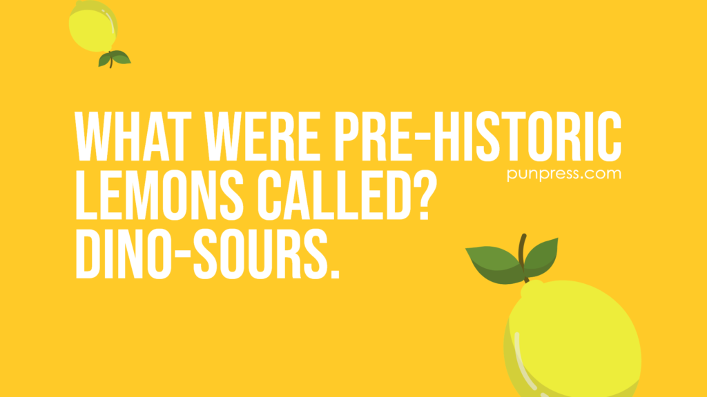 what were pre-historic lemons called? dino-sours - lemon puns