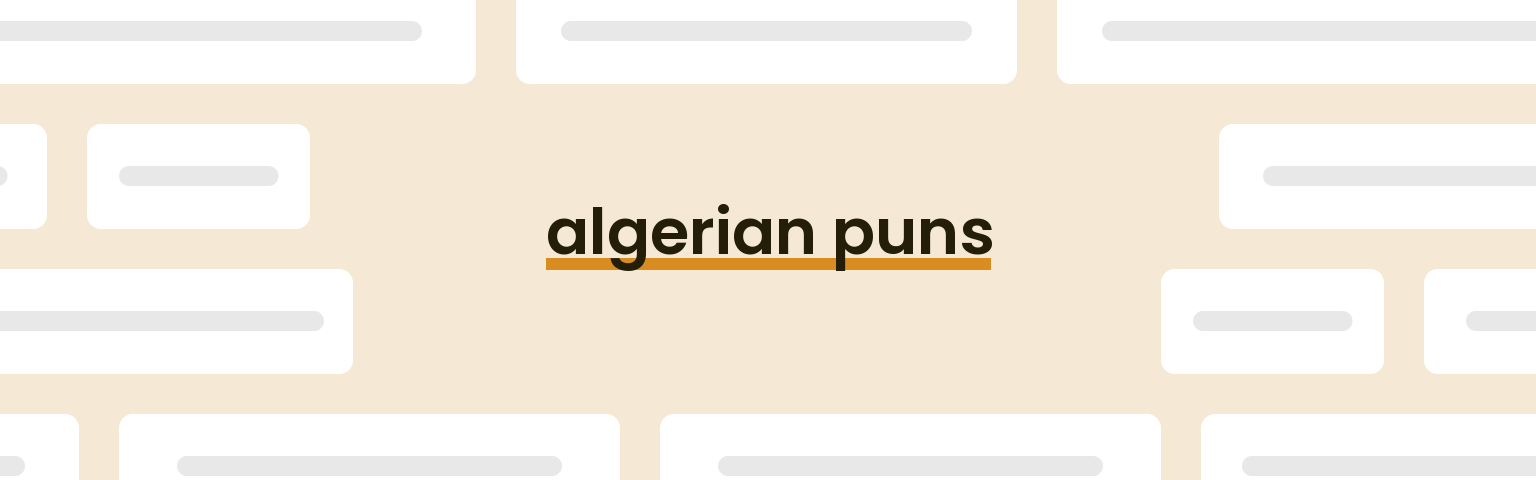 algerian-puns