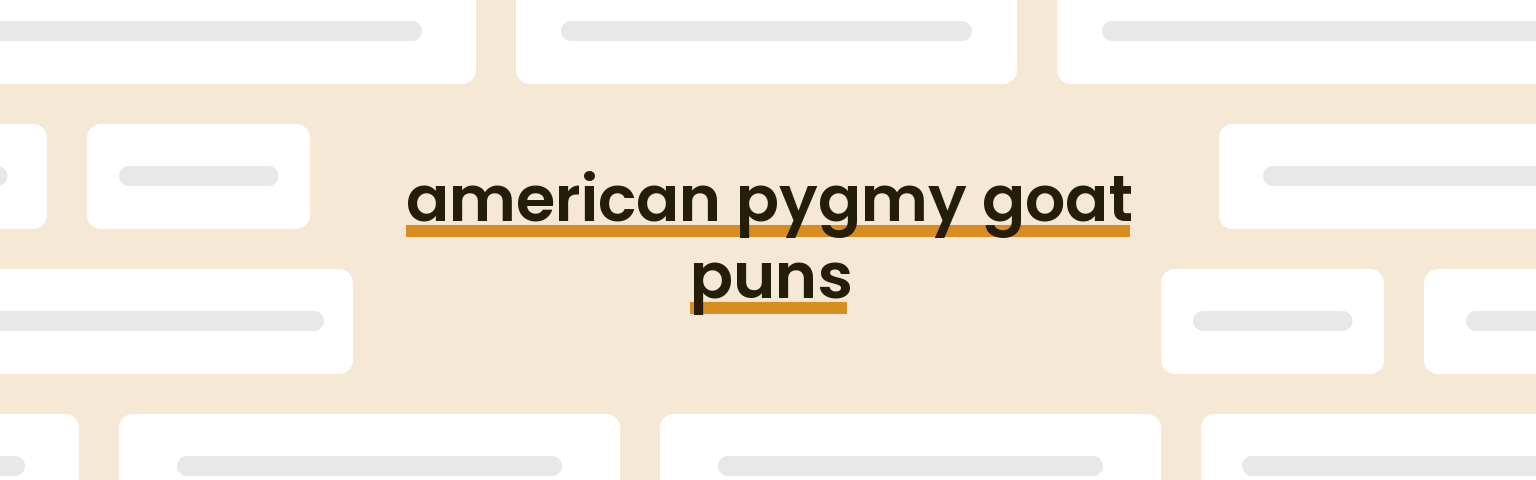 american-pygmy-goat-puns