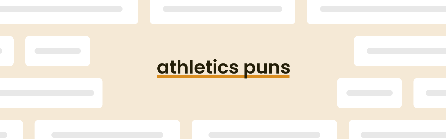 athletics-puns