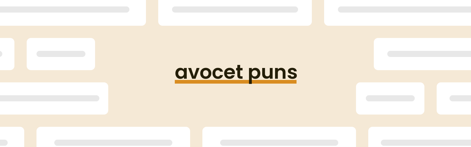 avocet-puns