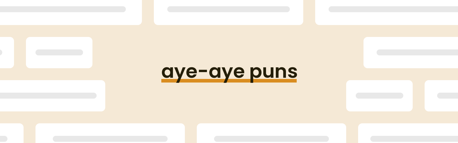 aye-aye-puns