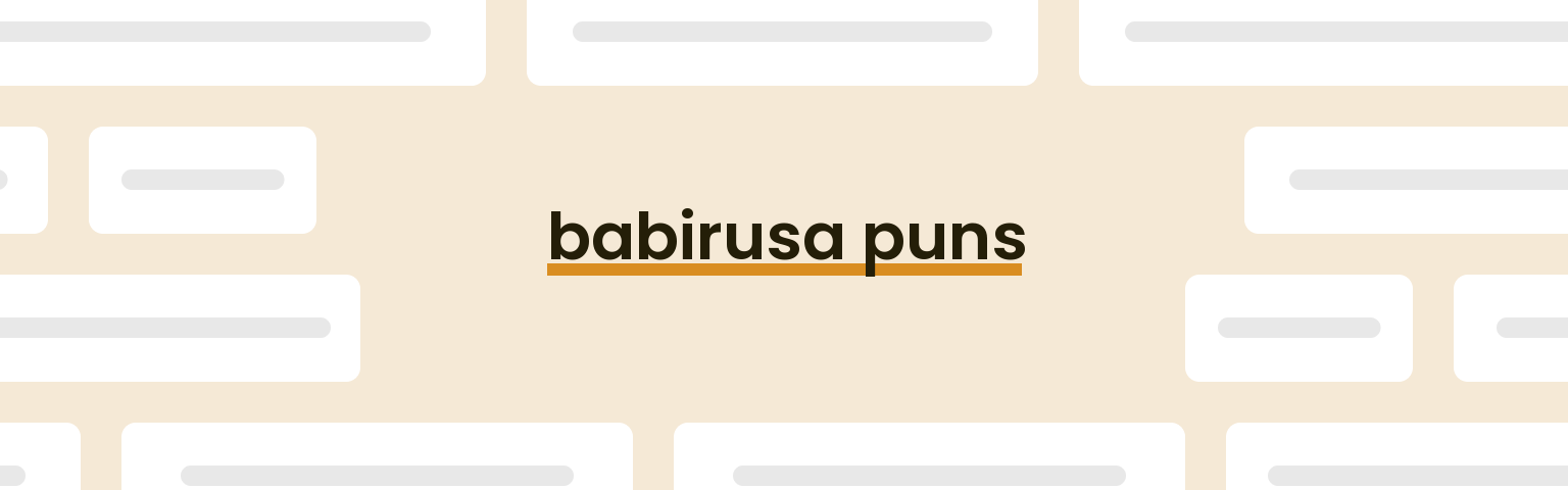 babirusa-puns