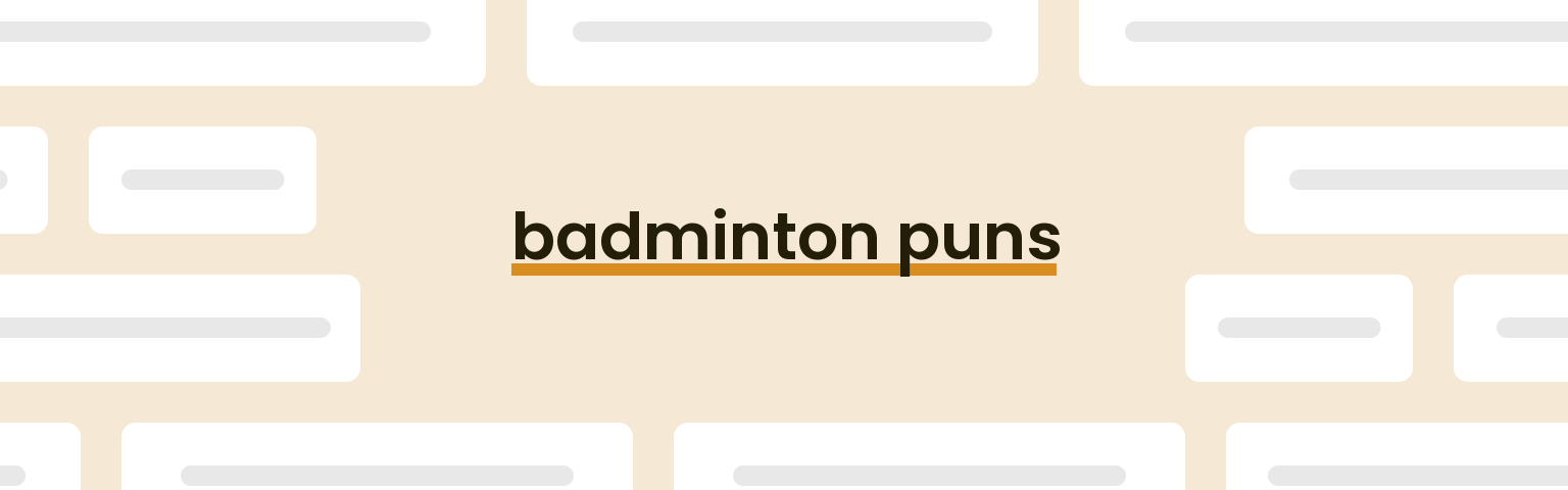 badminton-puns