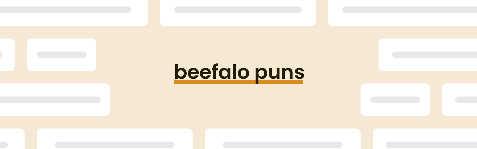 beefalo-puns