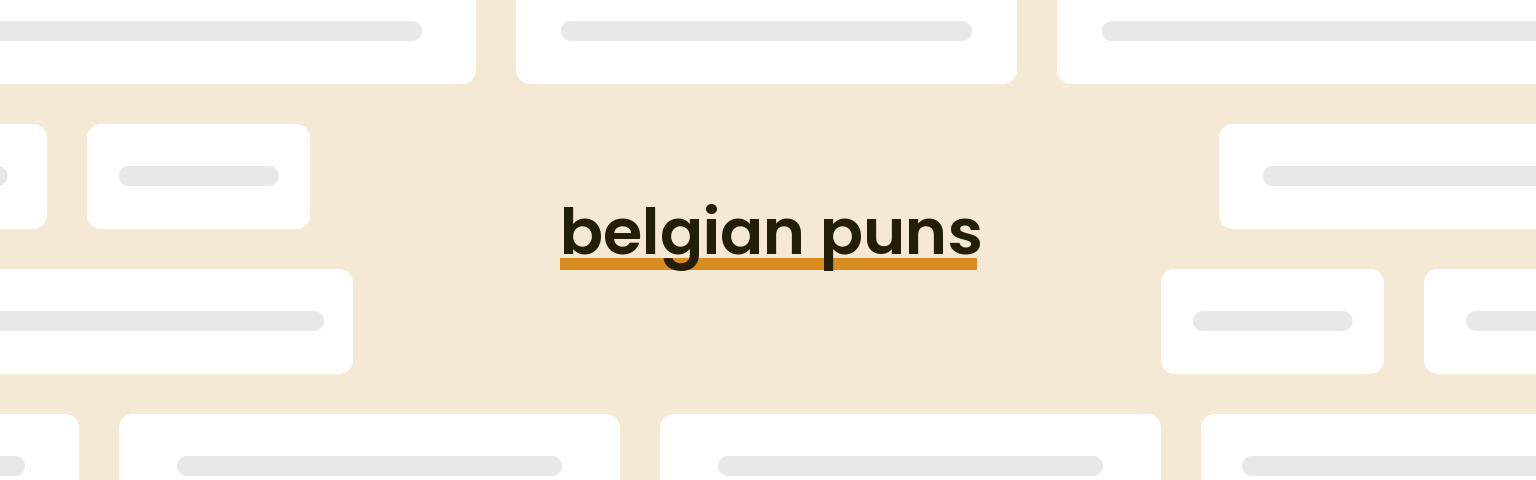 belgian-puns