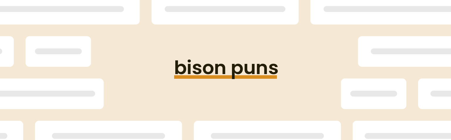 bison-puns