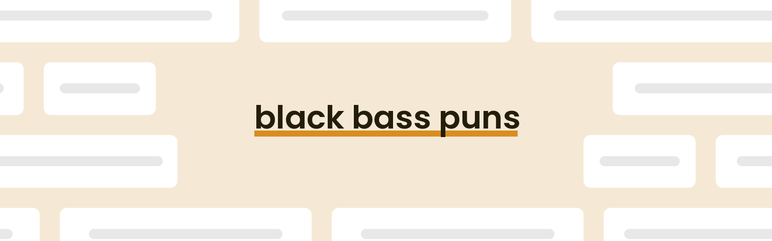 black-bass-puns