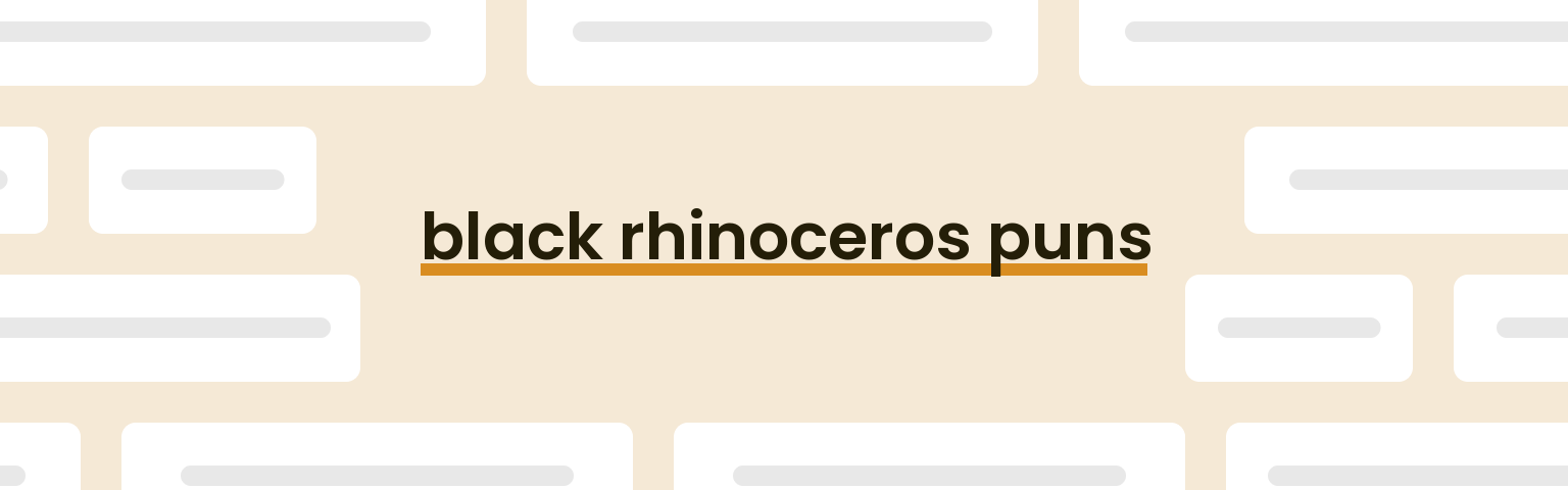 black-rhinoceros-puns