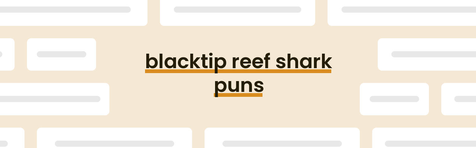 blacktip-reef-shark-puns