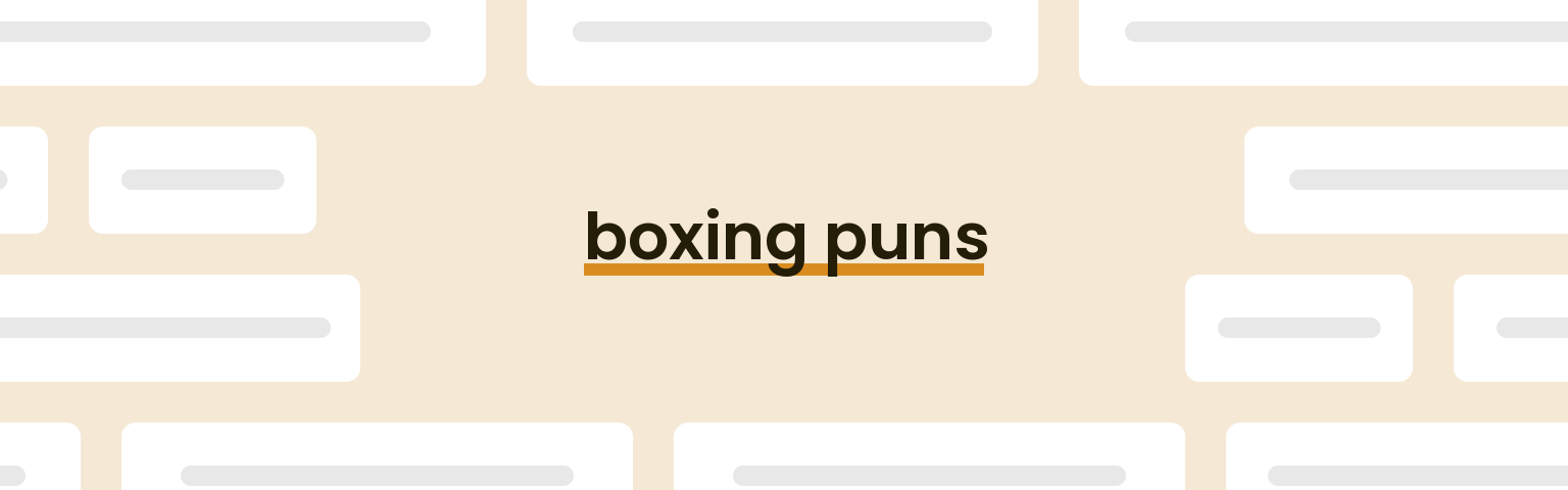 boxing-puns