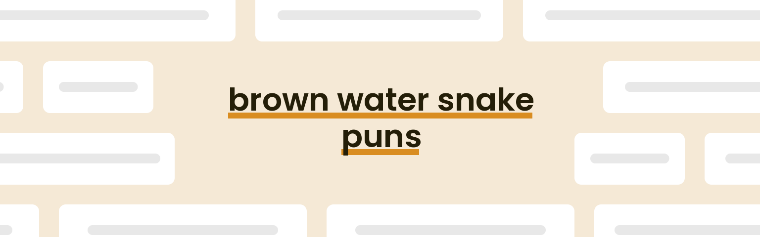 brown-water-snake-puns