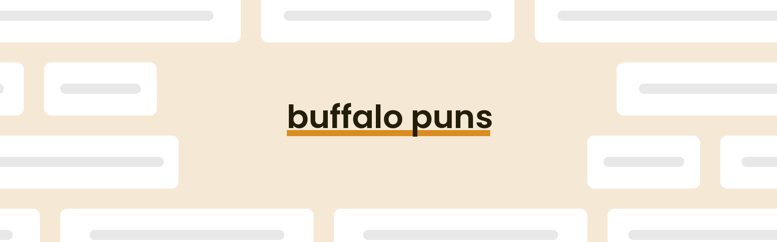 buffalo-puns