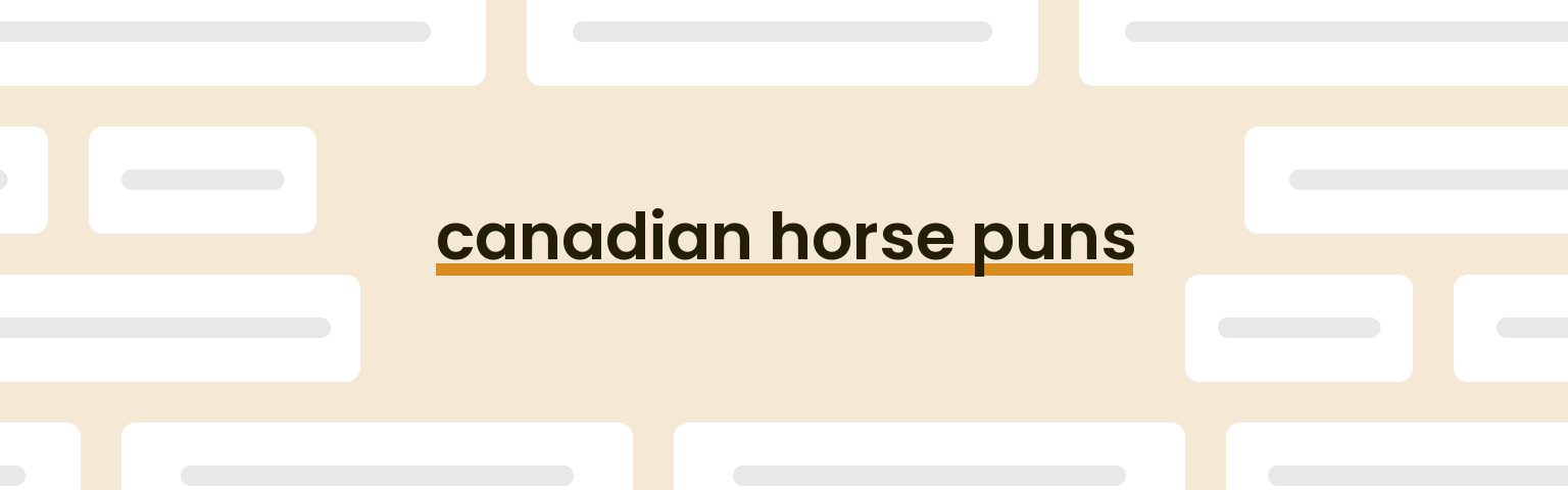 canadian-horse-puns
