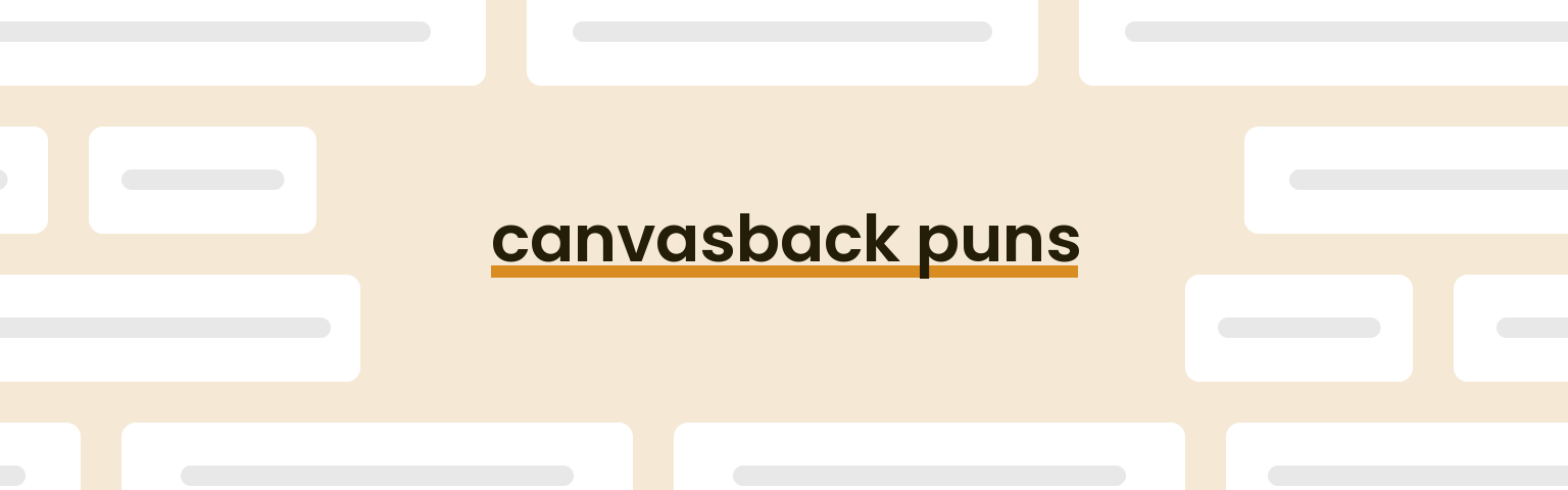 canvasback-puns