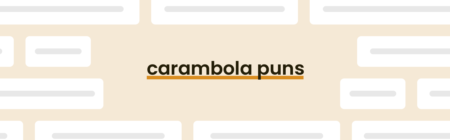 carambola-puns