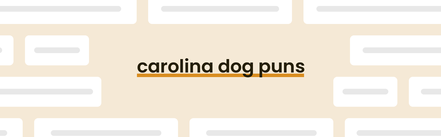 carolina-dog-puns