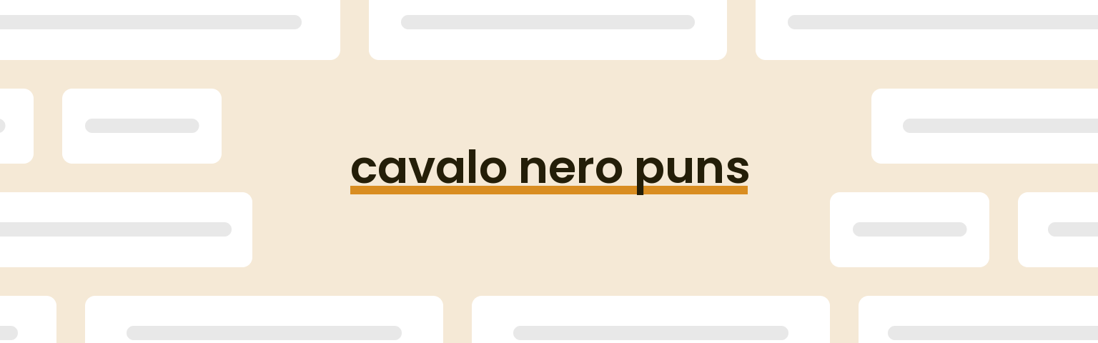 cavalo-nero-puns