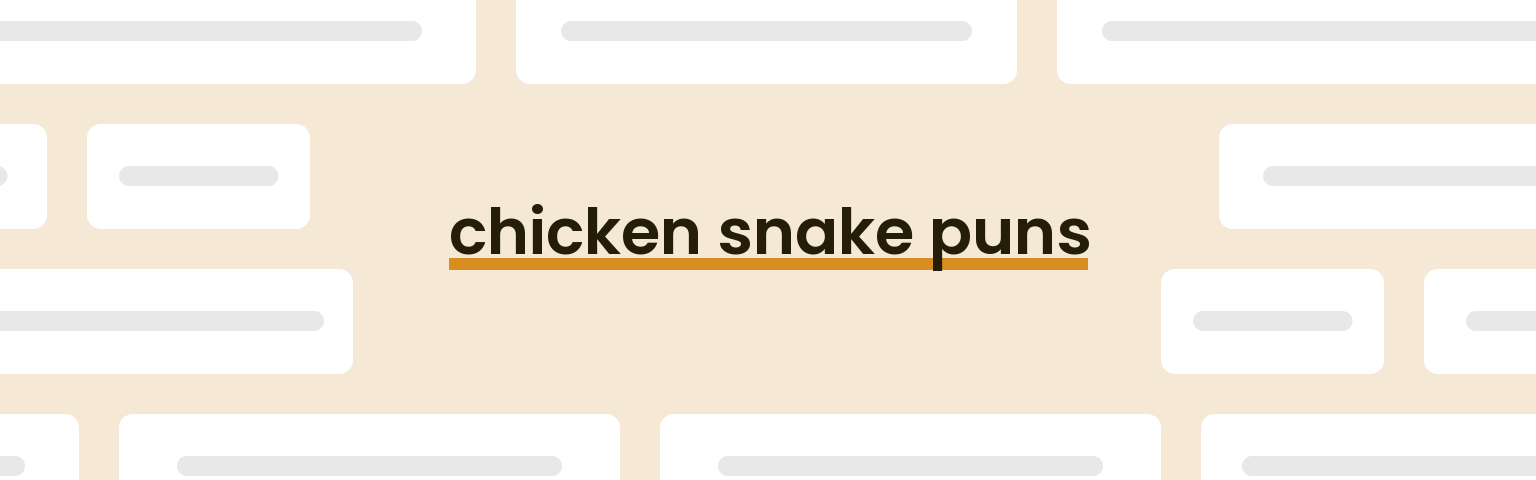 chicken-snake-puns