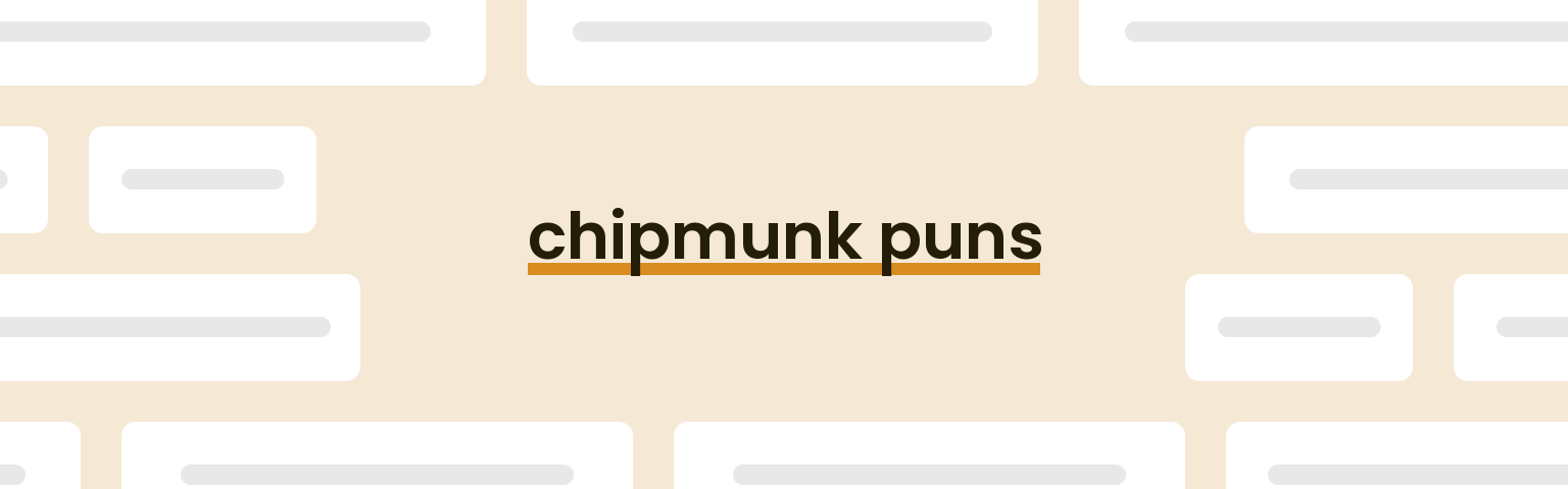chipmunk-puns