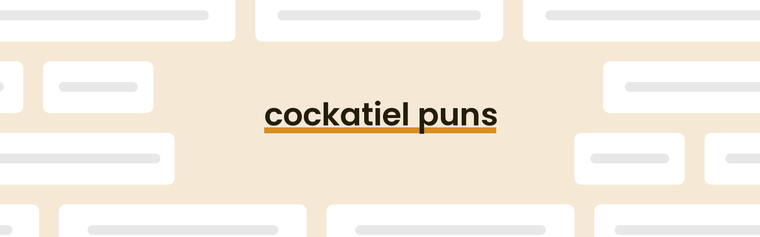 cockatiel-puns