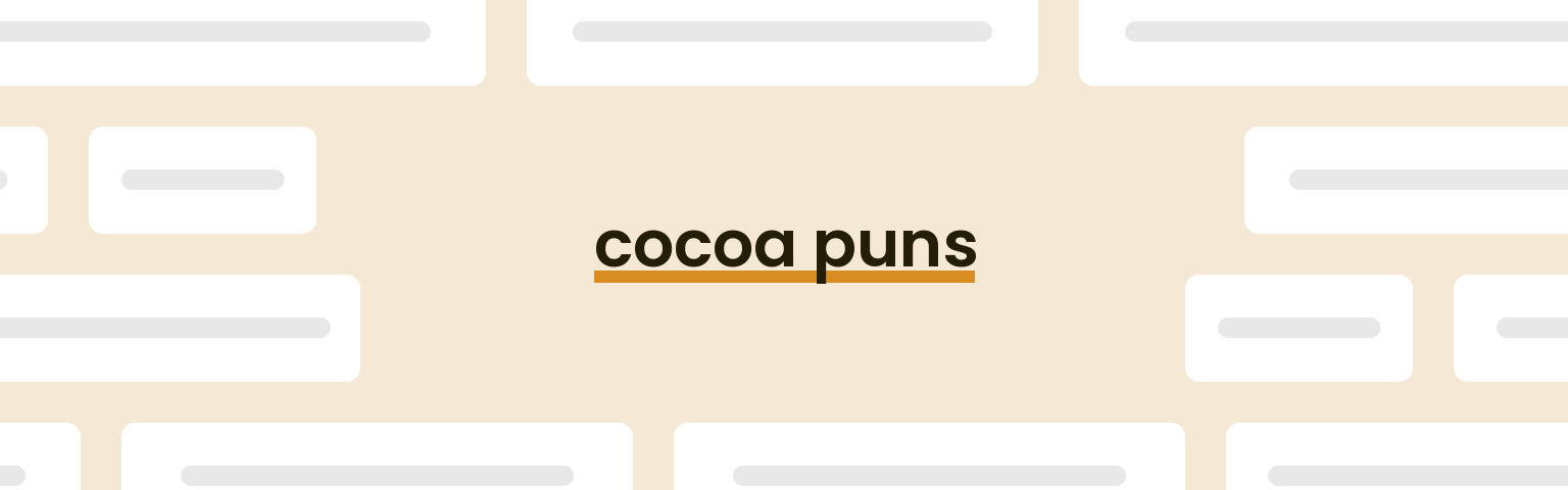 cocoa-puns