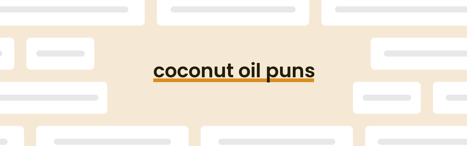 coconut-oil-puns