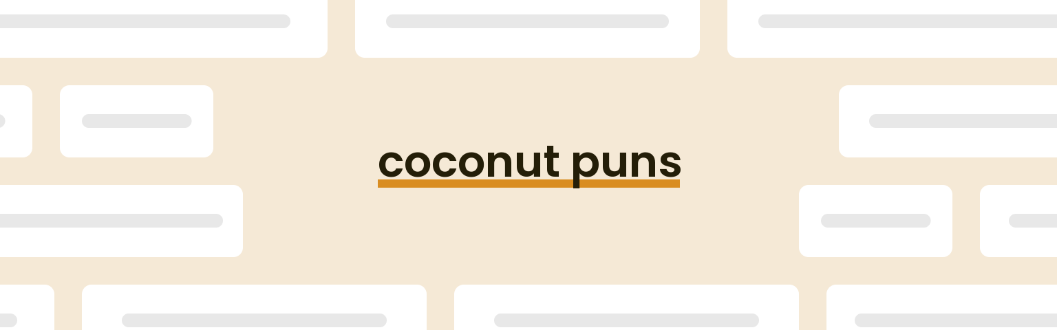 coconut-puns