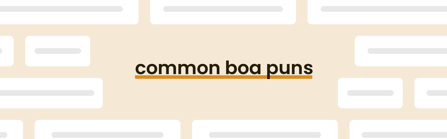 common-boa-puns