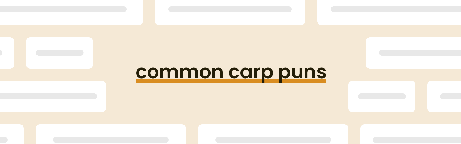 common-carp-puns