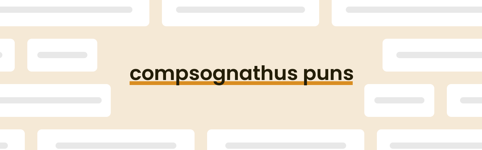 compsognathus-puns