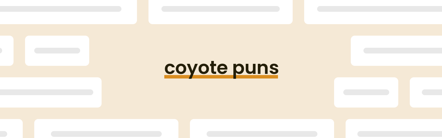 coyote-puns