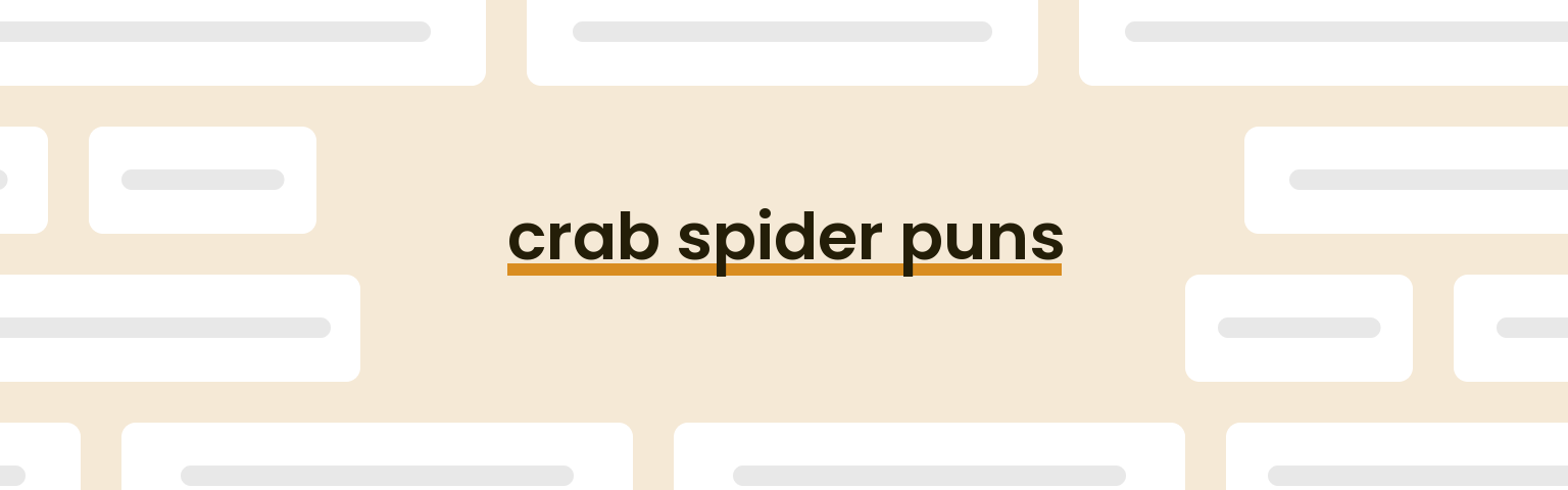 crab-spider-puns
