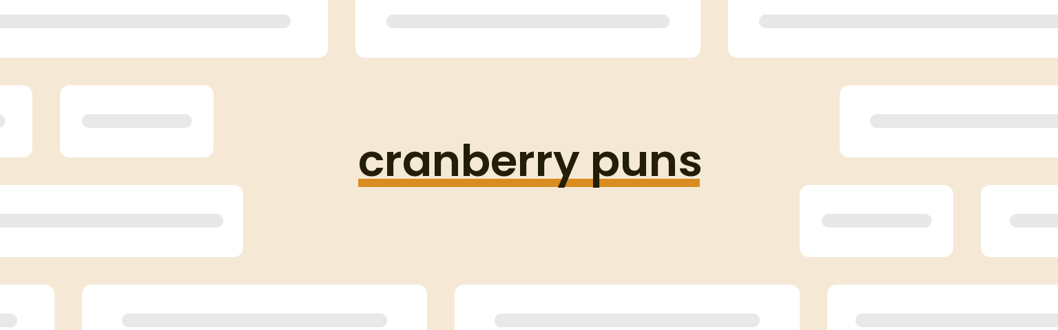 cranberry-puns