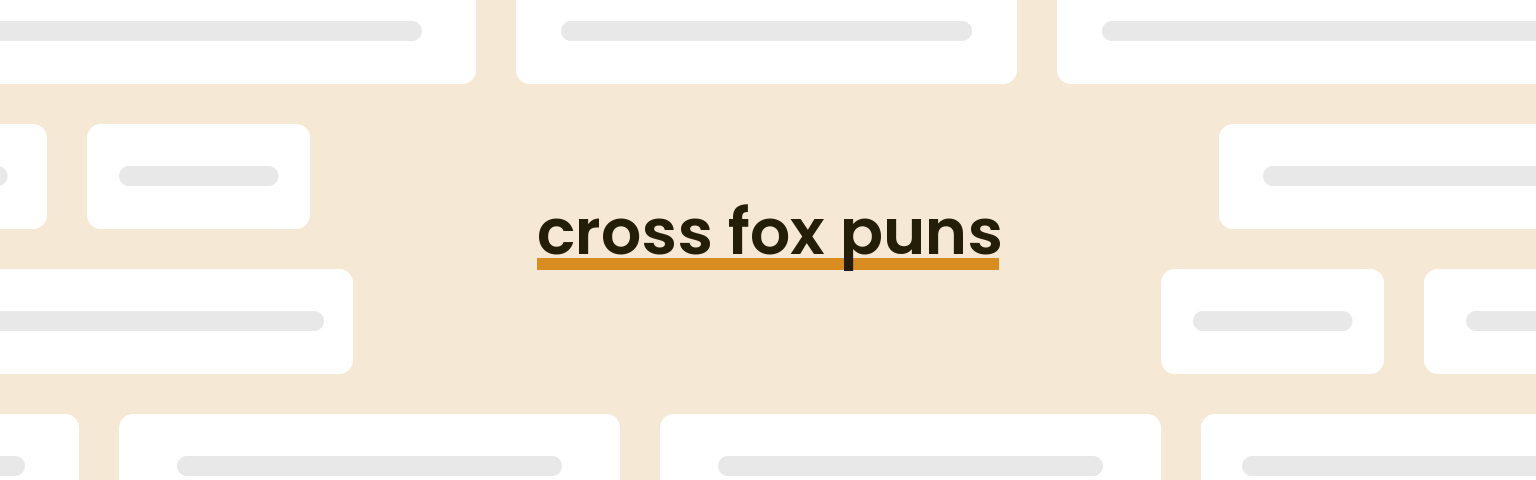 cross-fox-puns