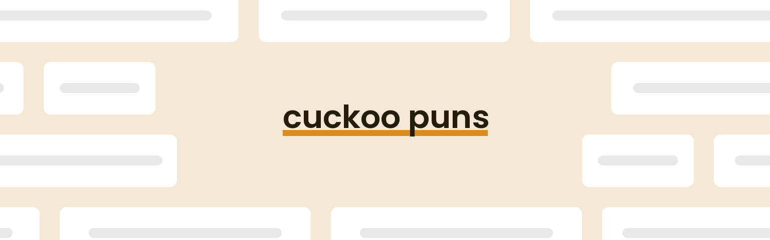 cuckoo-puns