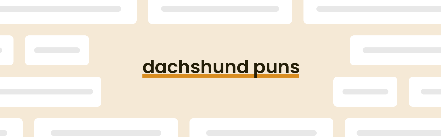 dachshund-puns