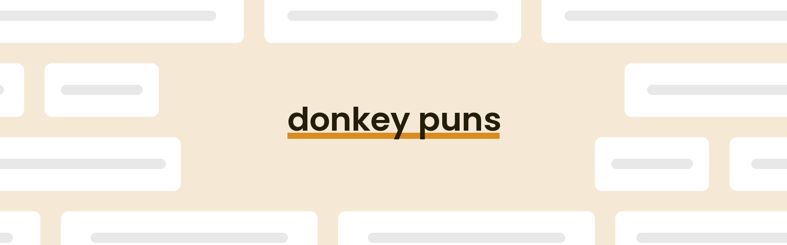 donkey-puns