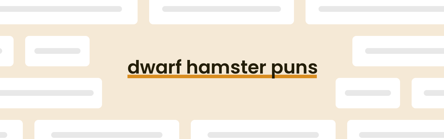 dwarf-hamster-puns