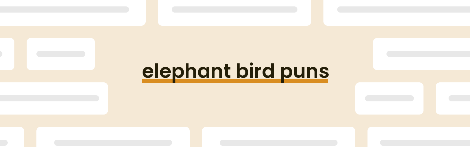 elephant-bird-puns