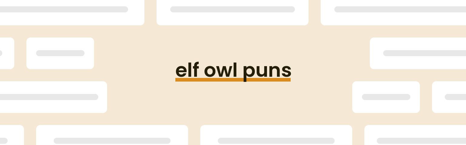elf-owl-puns