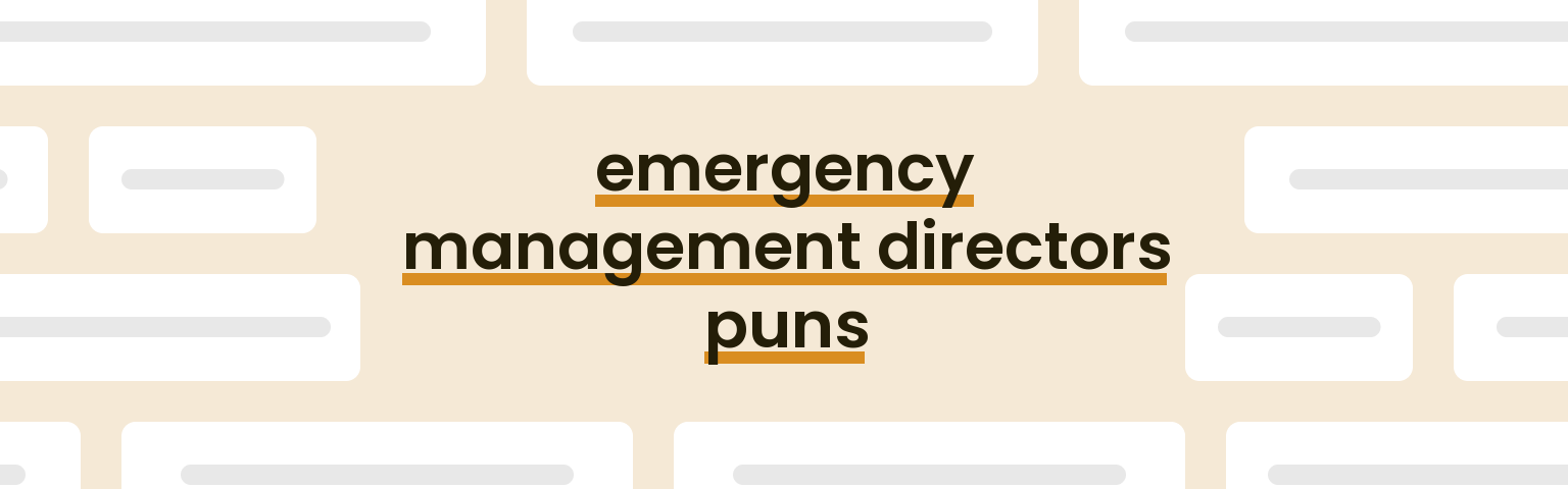 emergency-management-directors-puns
